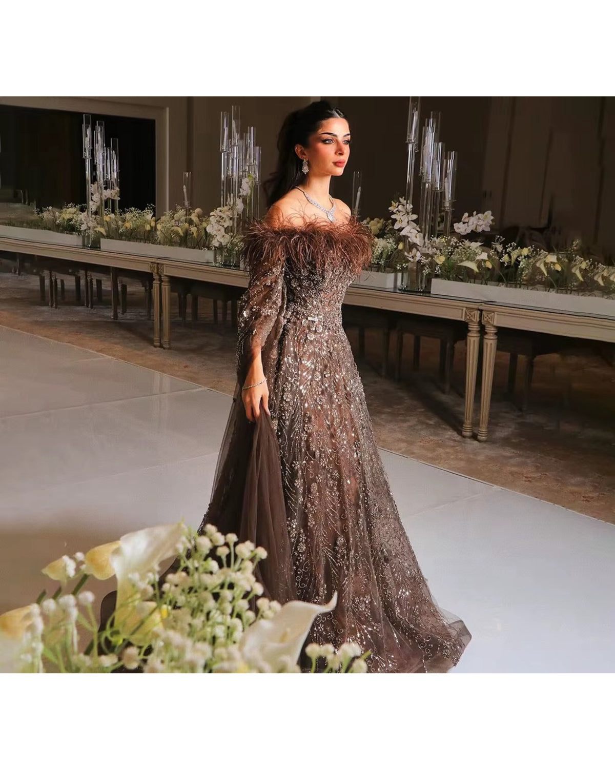 Vestido de Festa Longo Bordado Carol Amallu Oficial