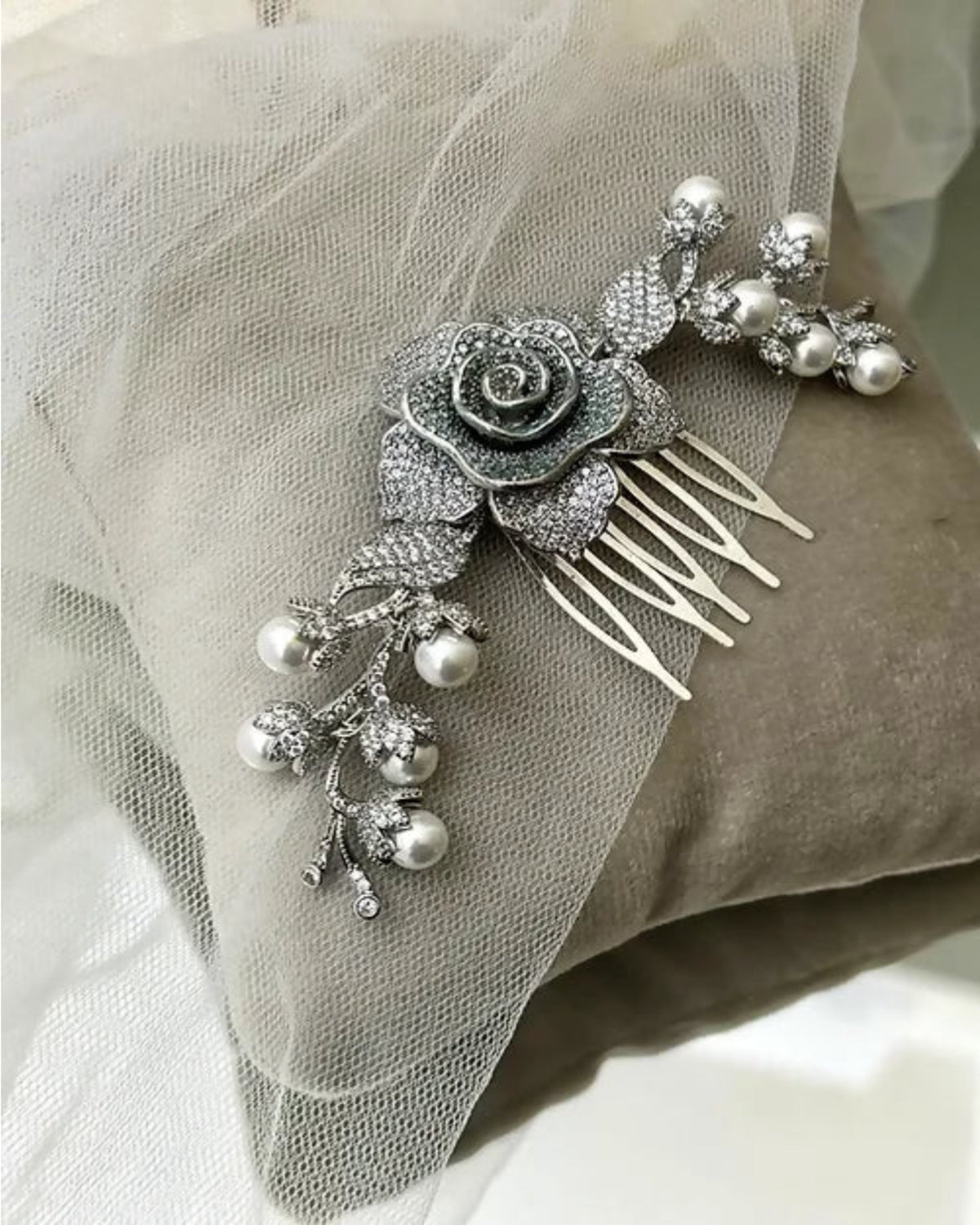 Pente para Noiva Microzircônias Anna Conte Acessórios