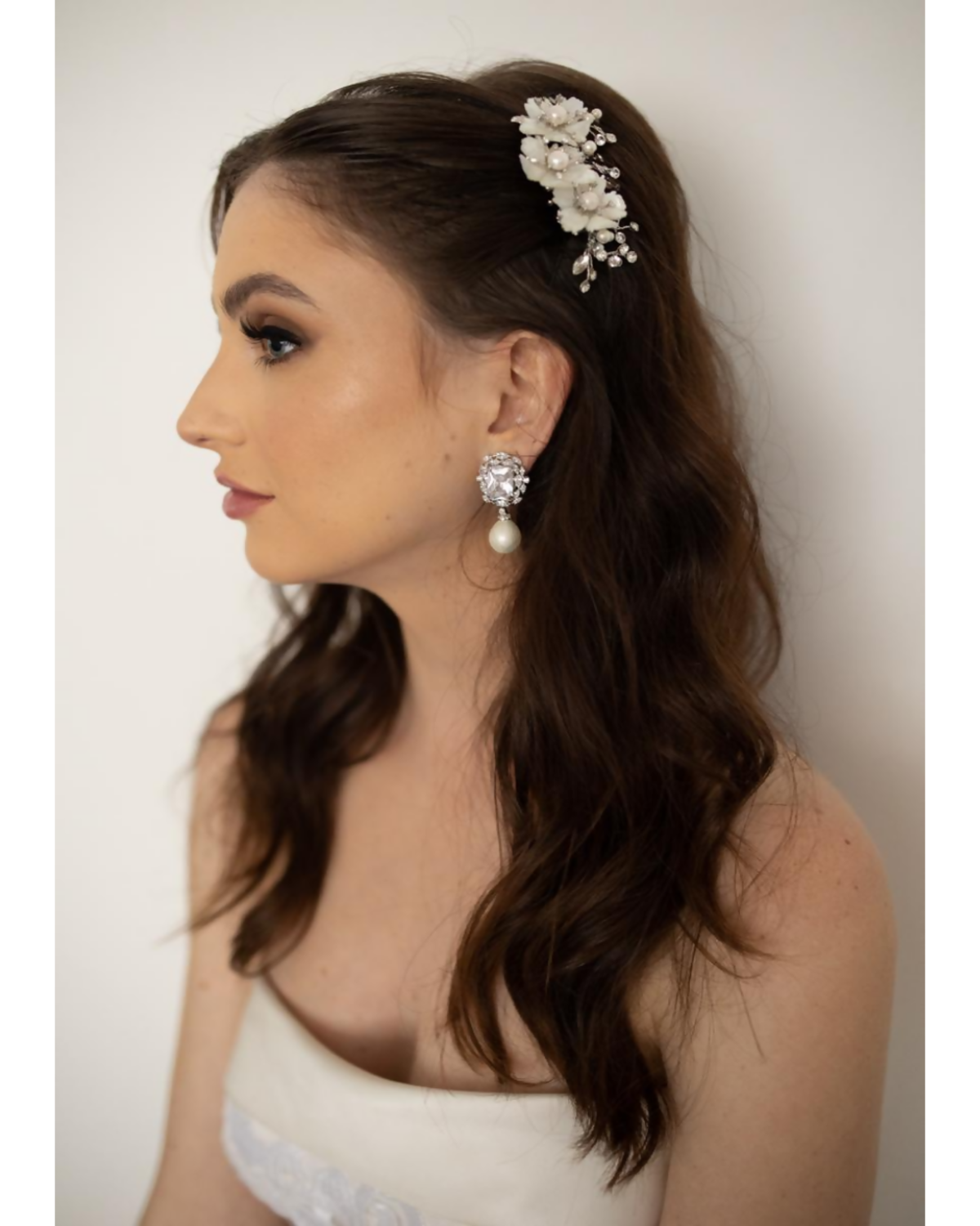 Pente para Noiva Zircônias e Madrepérolas Alessandra Cazzaro