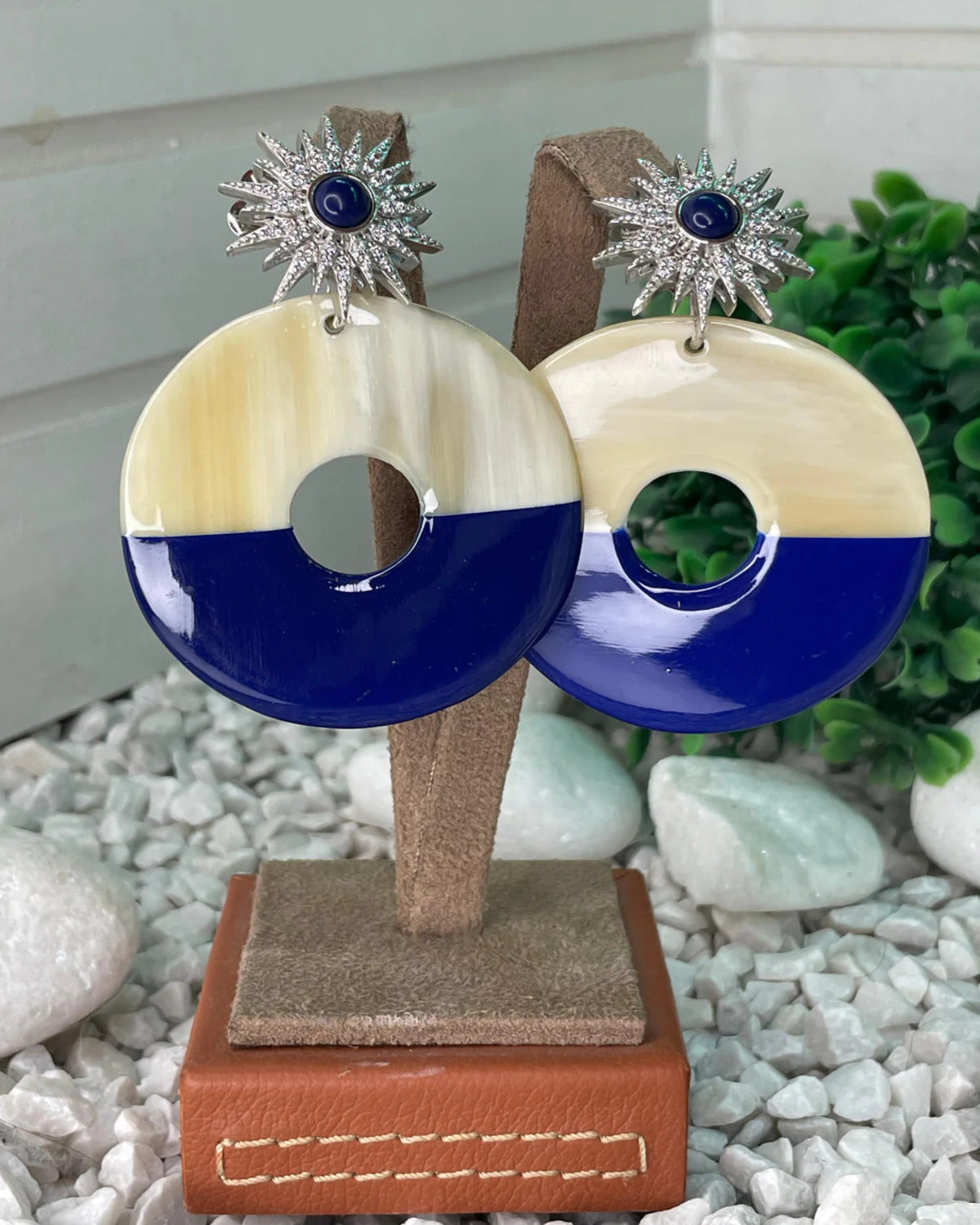 Brinco Horn Star Azul Adriana Leite Joias