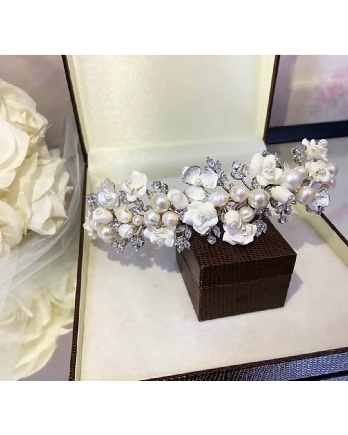 Coroa para Noiva Pérola Anna Conte Acessórios