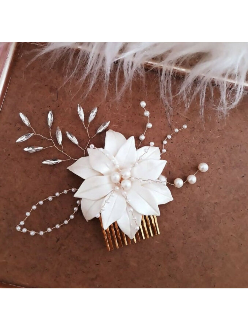 Pente de noiva Fluorita Minelli Atelier