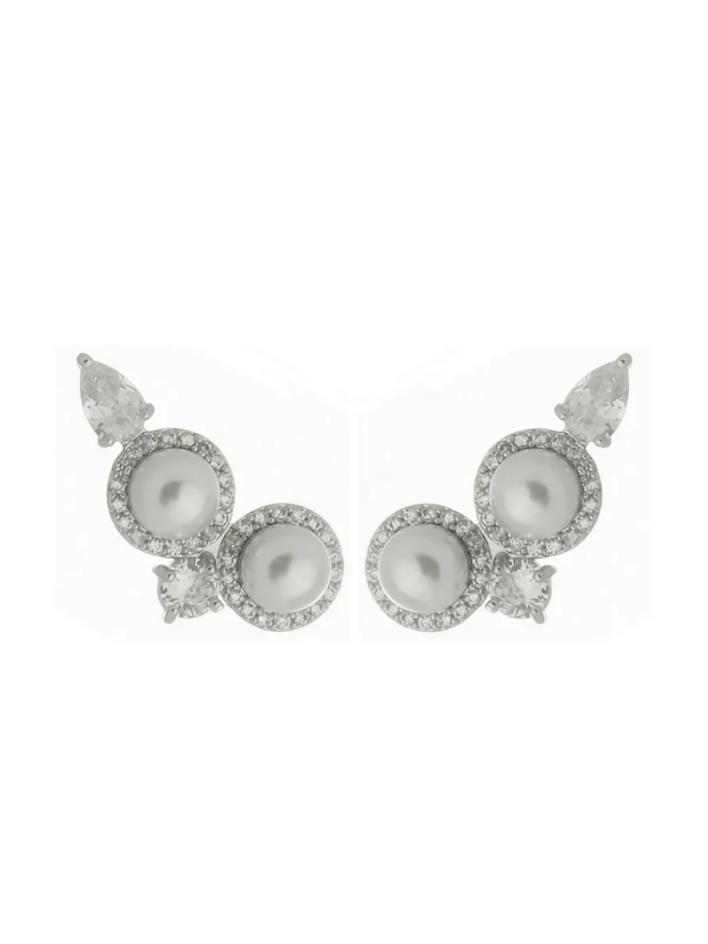 Brinco Ear Cuff de Noiva e Festa Pérolas Ateliê Bride