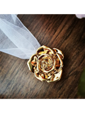 Relicário Buquê Dourado Atelie Fiore