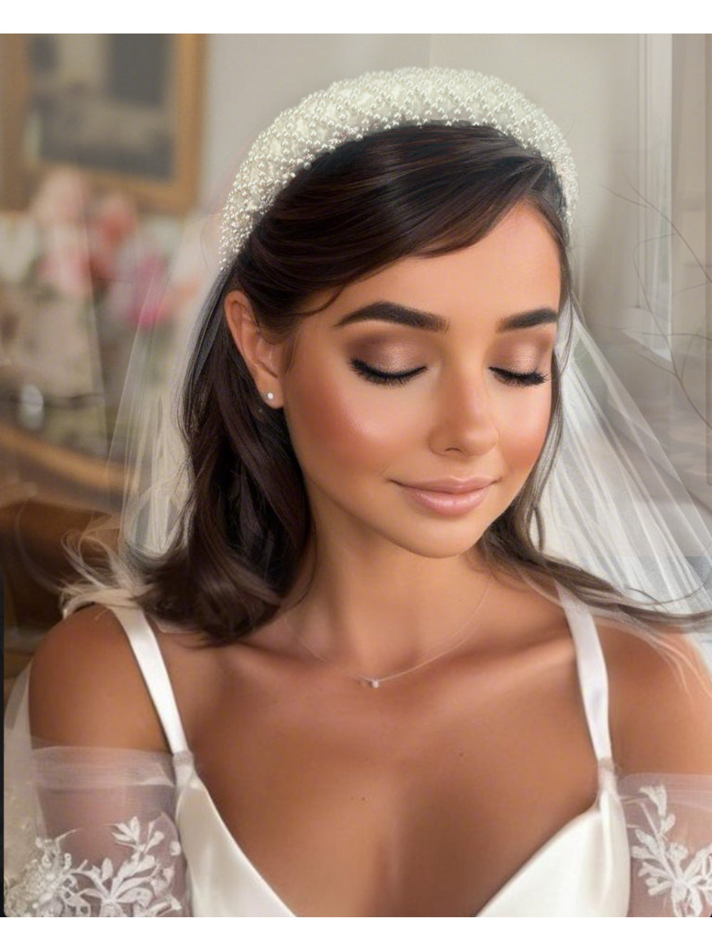 Coroa de Noiva Tiara Perola Tayla  Bride Boutique