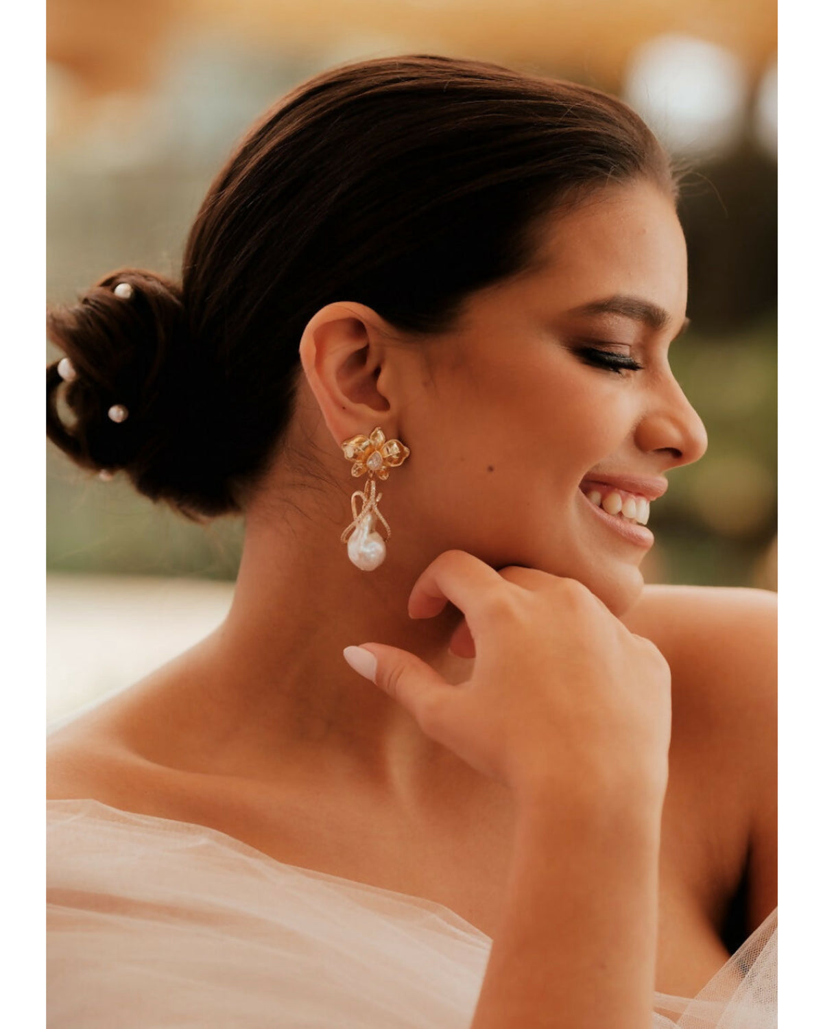 Brinco para Noiva e Festa Samara Pérolas Alessandra Cazzaro