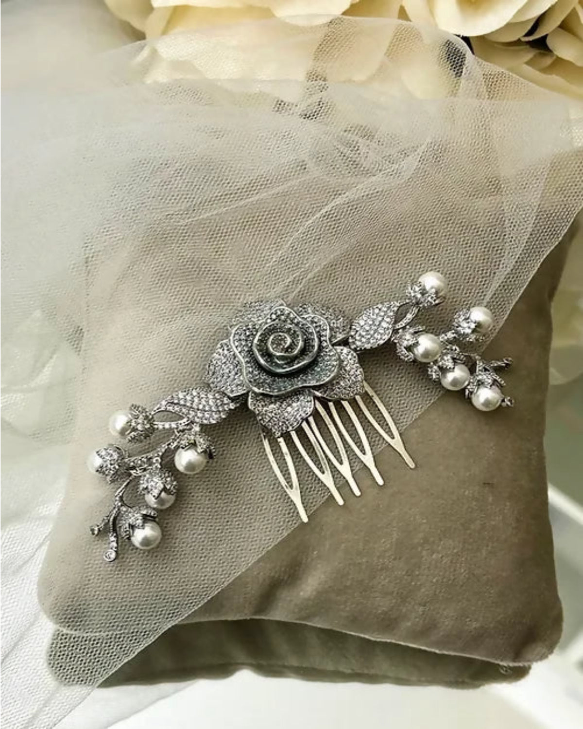 Pente para Noiva Microzircônias Anna Conte Acessórios