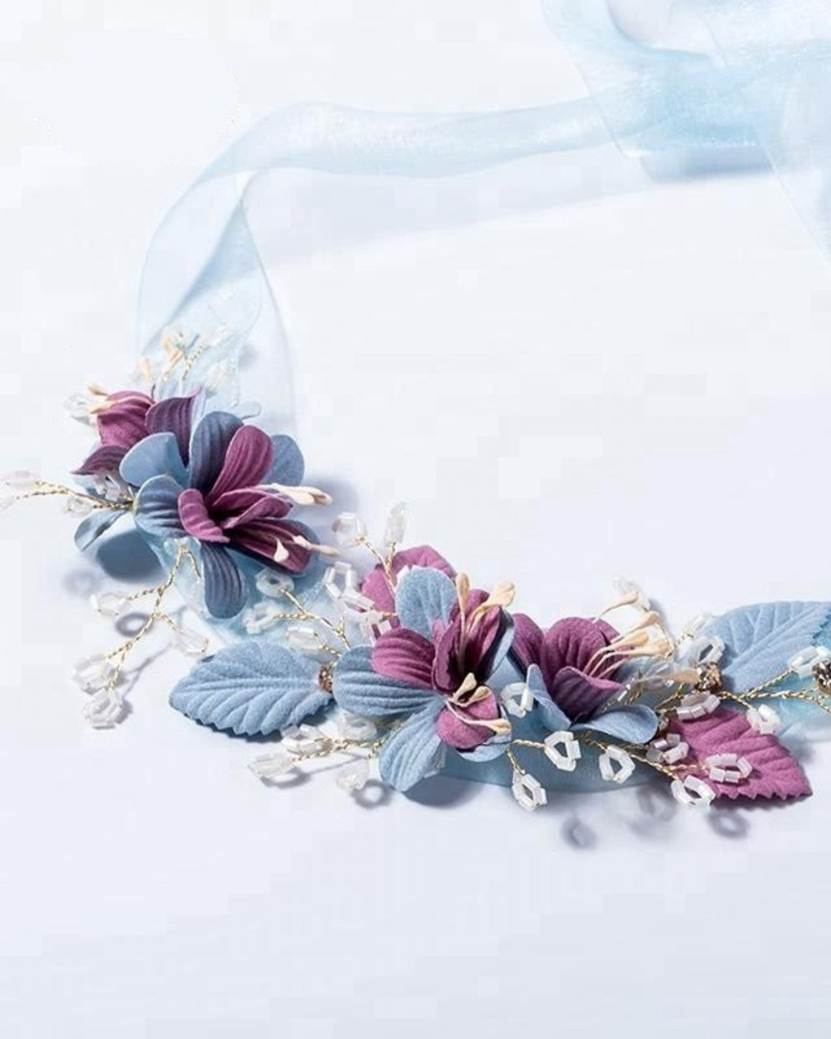 Tiara Infantil para Daminhas Marie com Flores Narcisa Acessórios