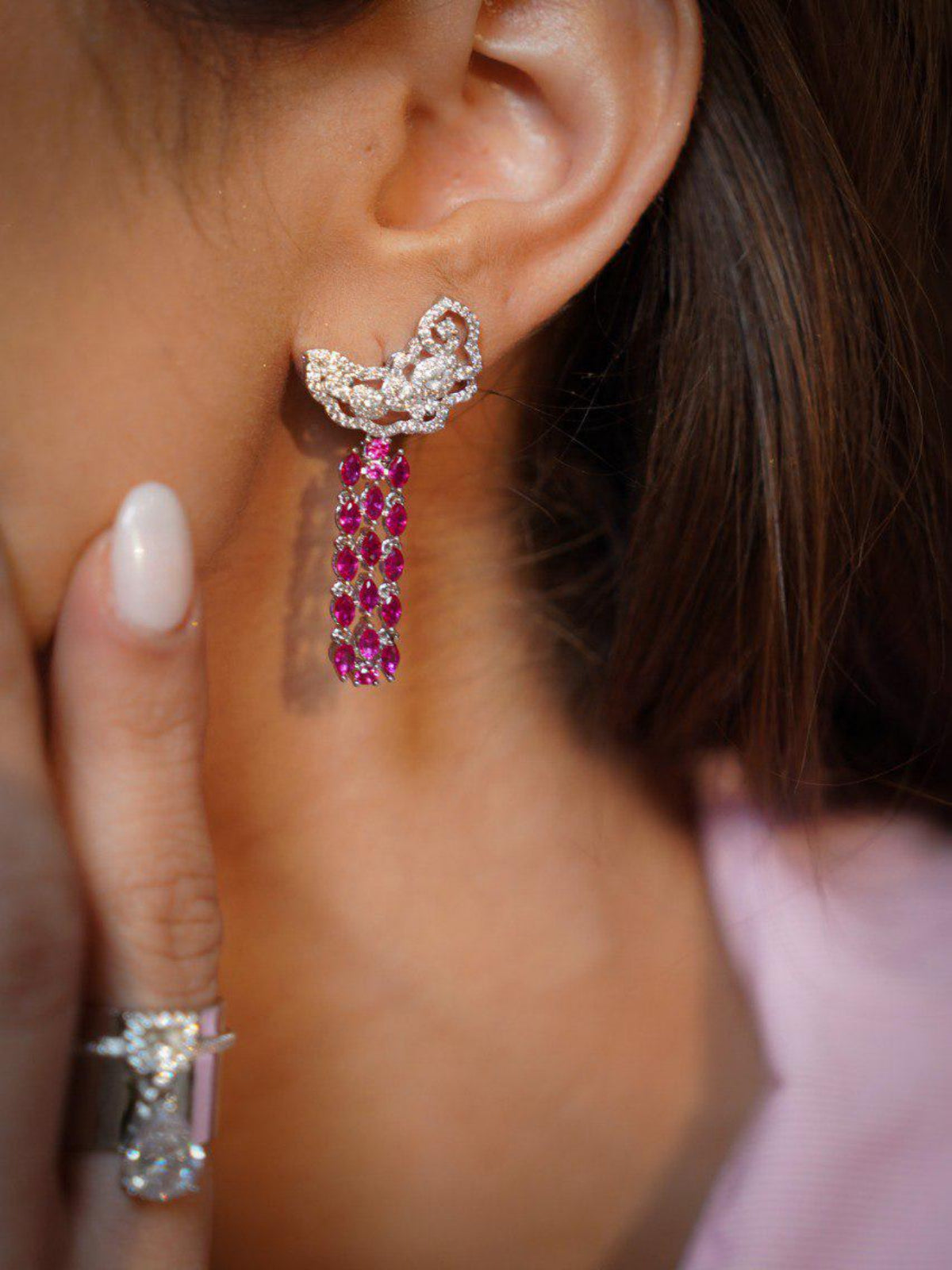 Brinco Cascata Femina Noivas  Adriana Leite Joias