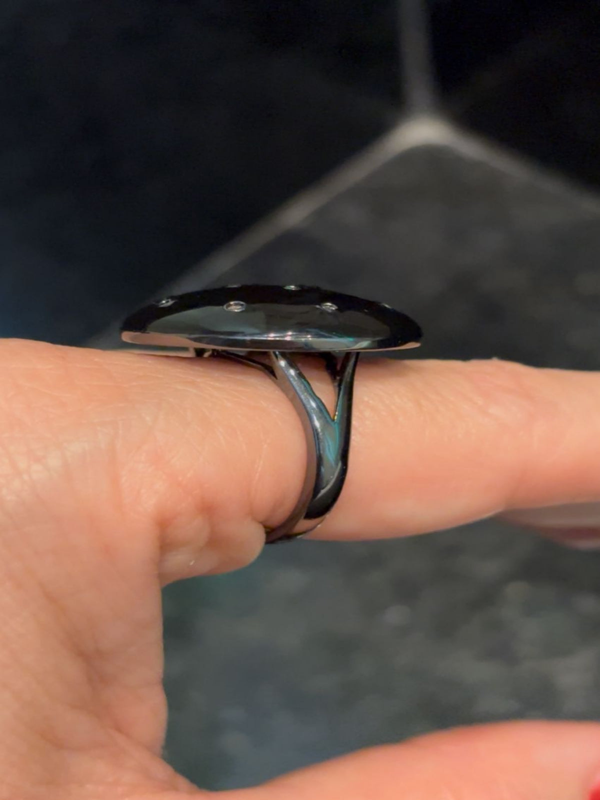 Anel Eclipse Negro Noivas