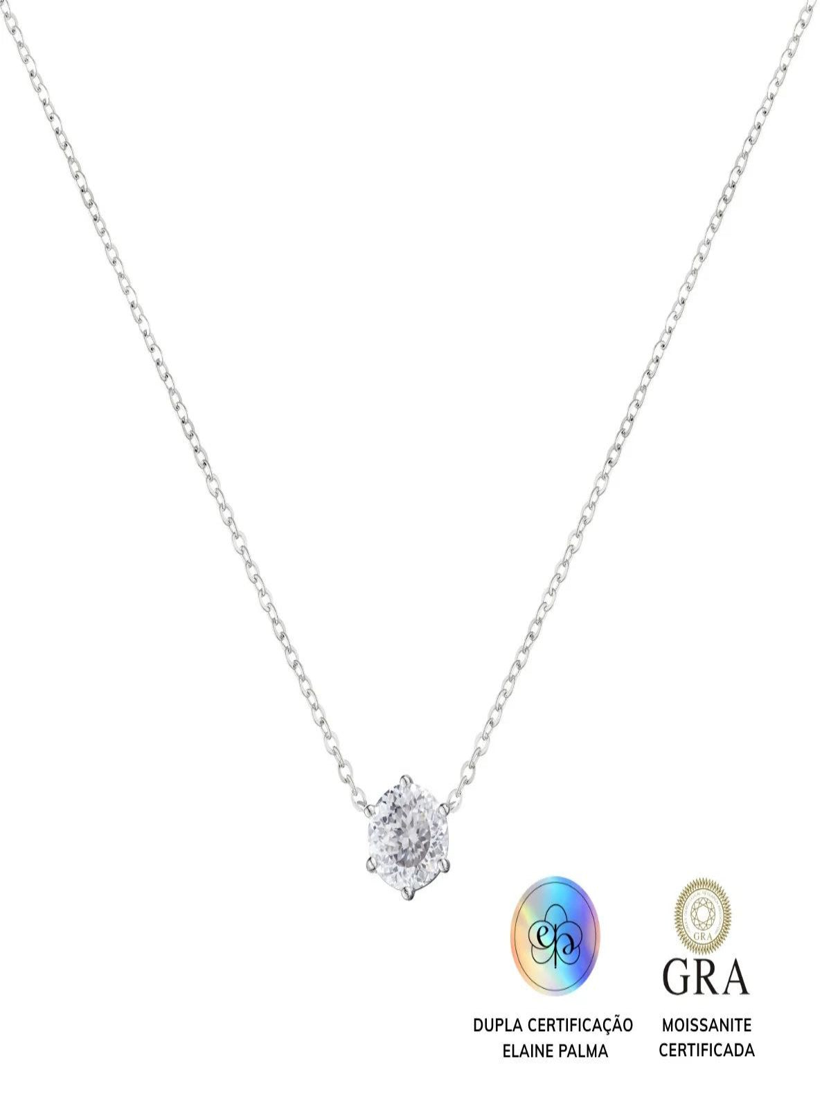 Colar Ponto de Luz Glam Soul Moissanite Noivas