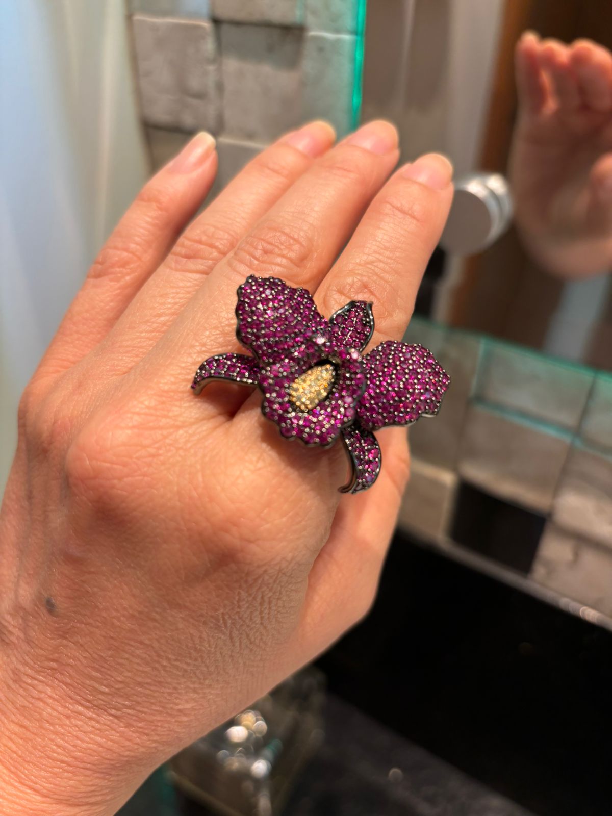 Anel Orquídea Ajustável