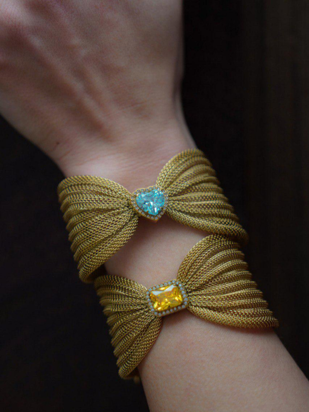 Bracelete Malha Laço Acqua