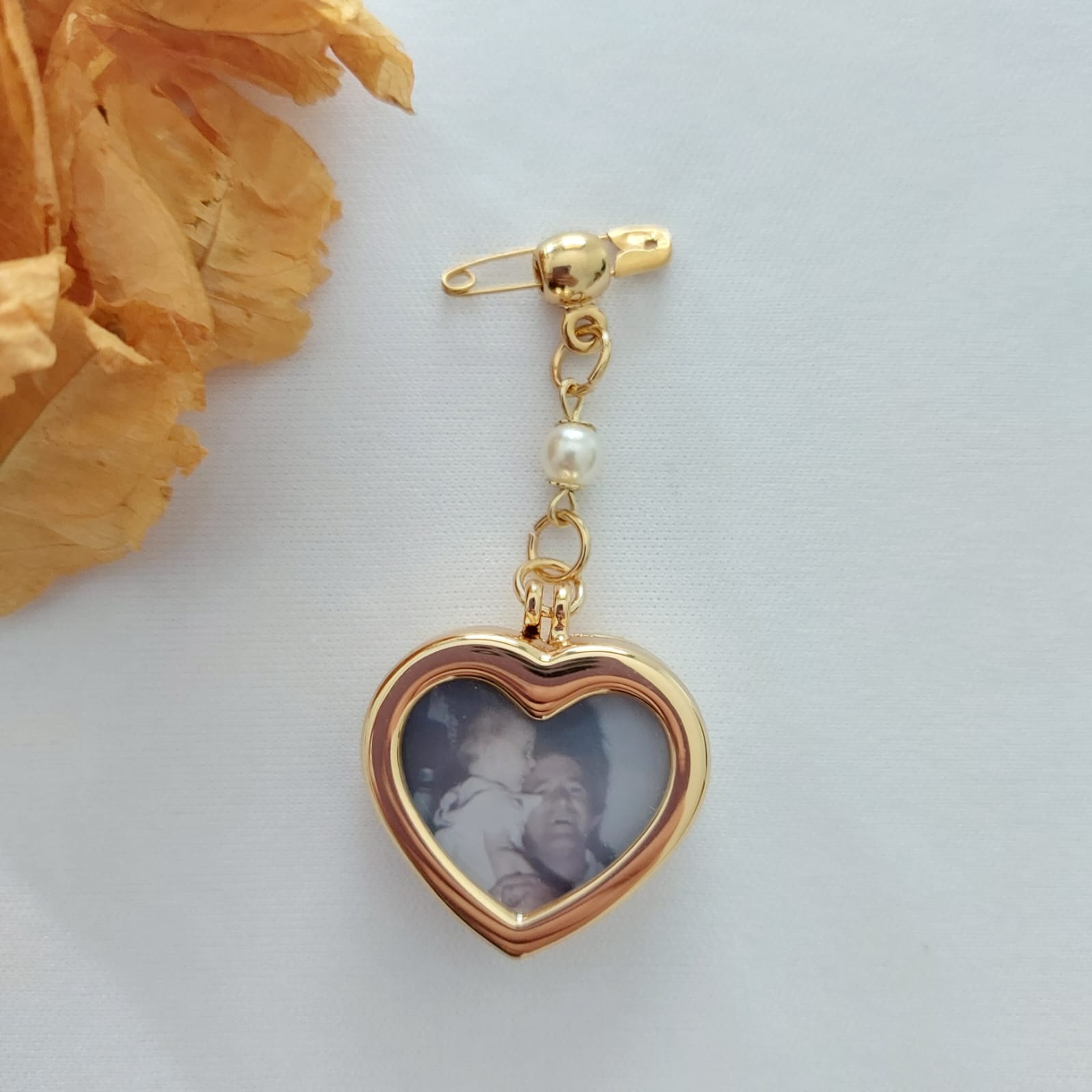 Relicário Para Buquê Coração Ateliê Fernanda Cristina