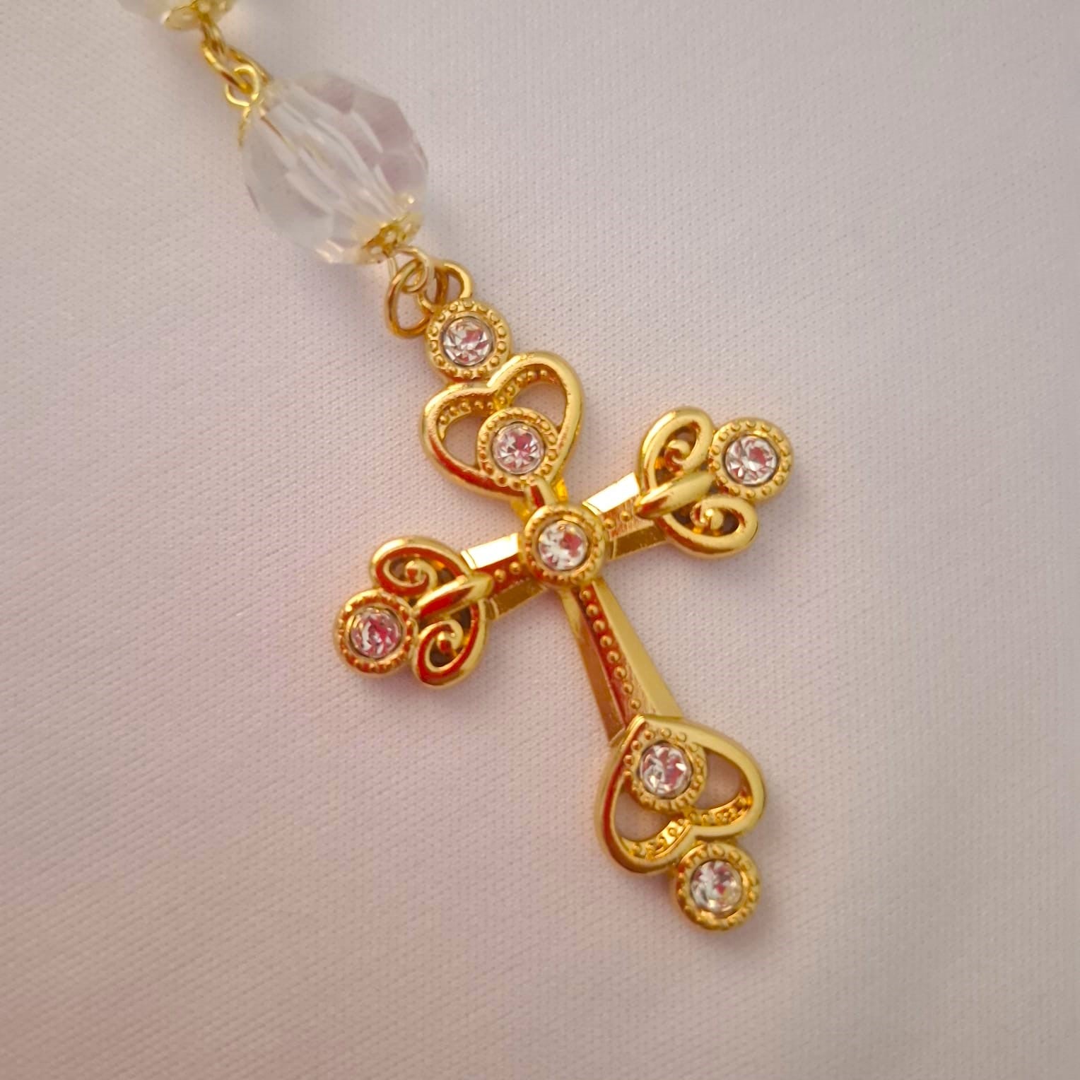 Dezena de Noiva em Cristal Nossa Senhora de Fátima Ateliê Fernanda Cristina