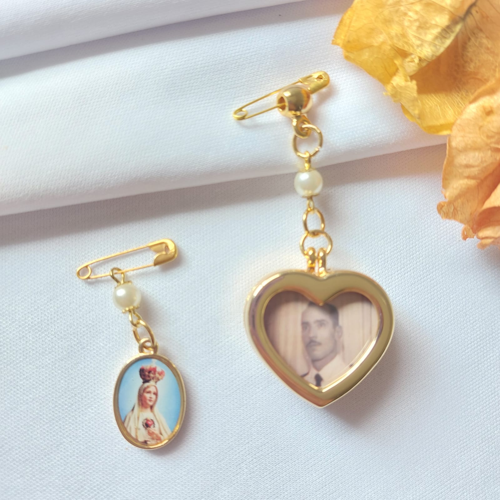 Relicário Para Buquê Coração Ateliê Fernanda Cristina