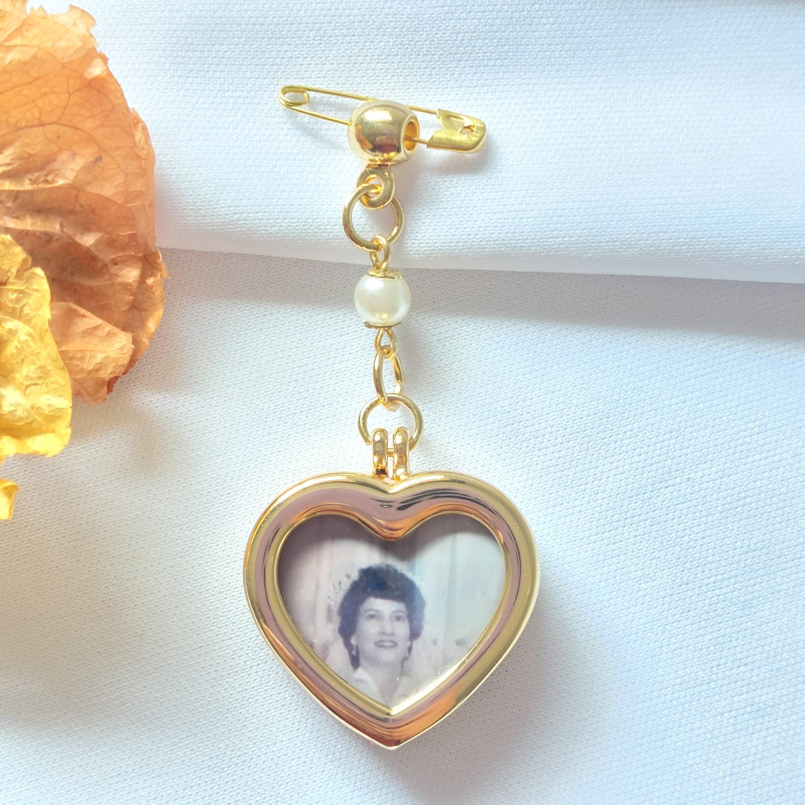 Relicário Para Buquê Coração Ateliê Fernanda Cristina