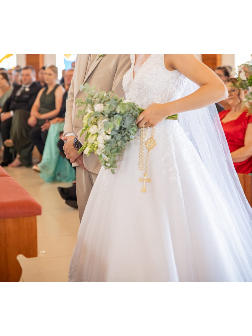Terço de Noiva de Nossa Senhora Aparecida Resina e Strass Ateliê Fernanda Cristina