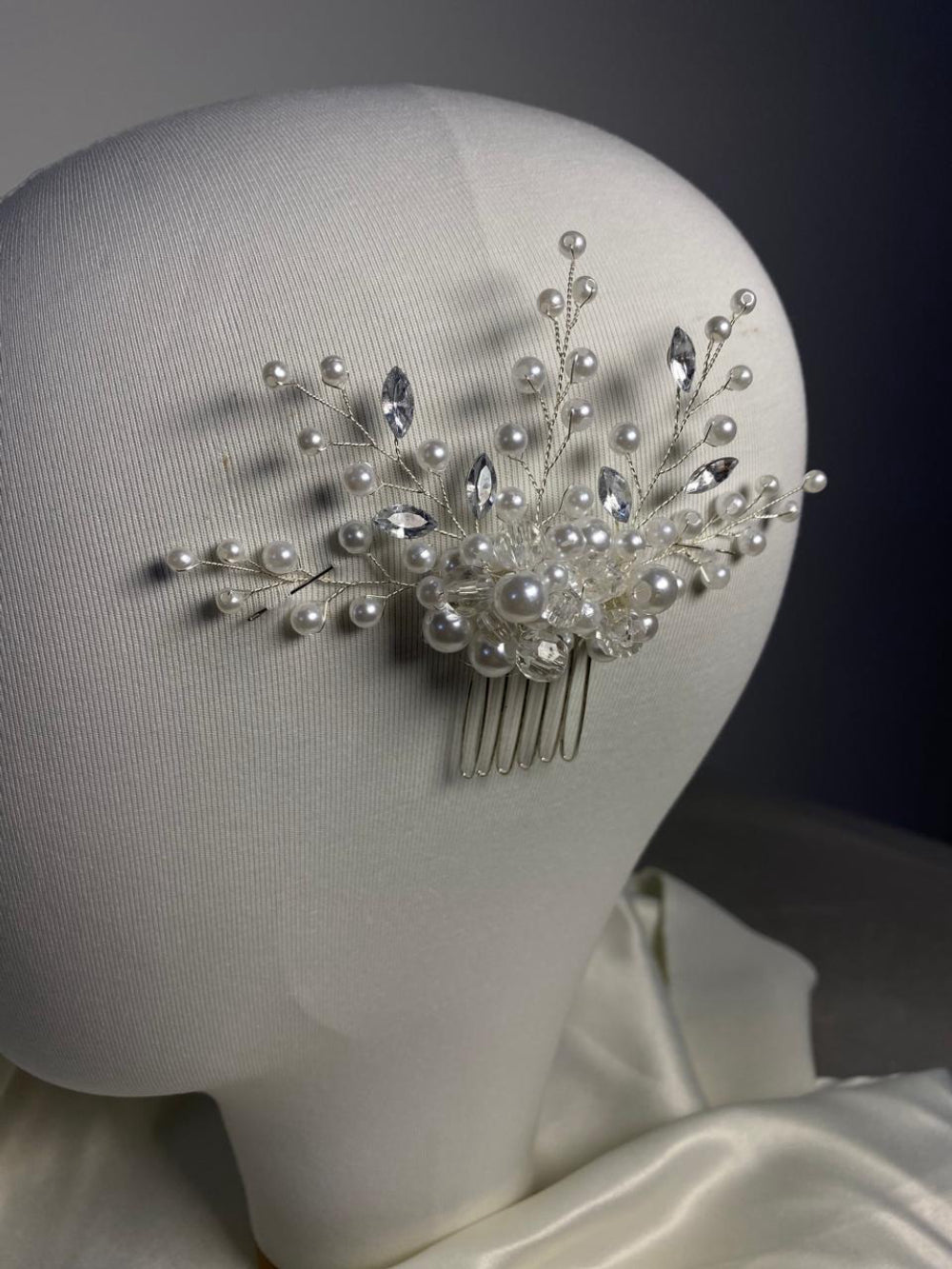 Grinalda de pérolas para noivas românticas Fiancée