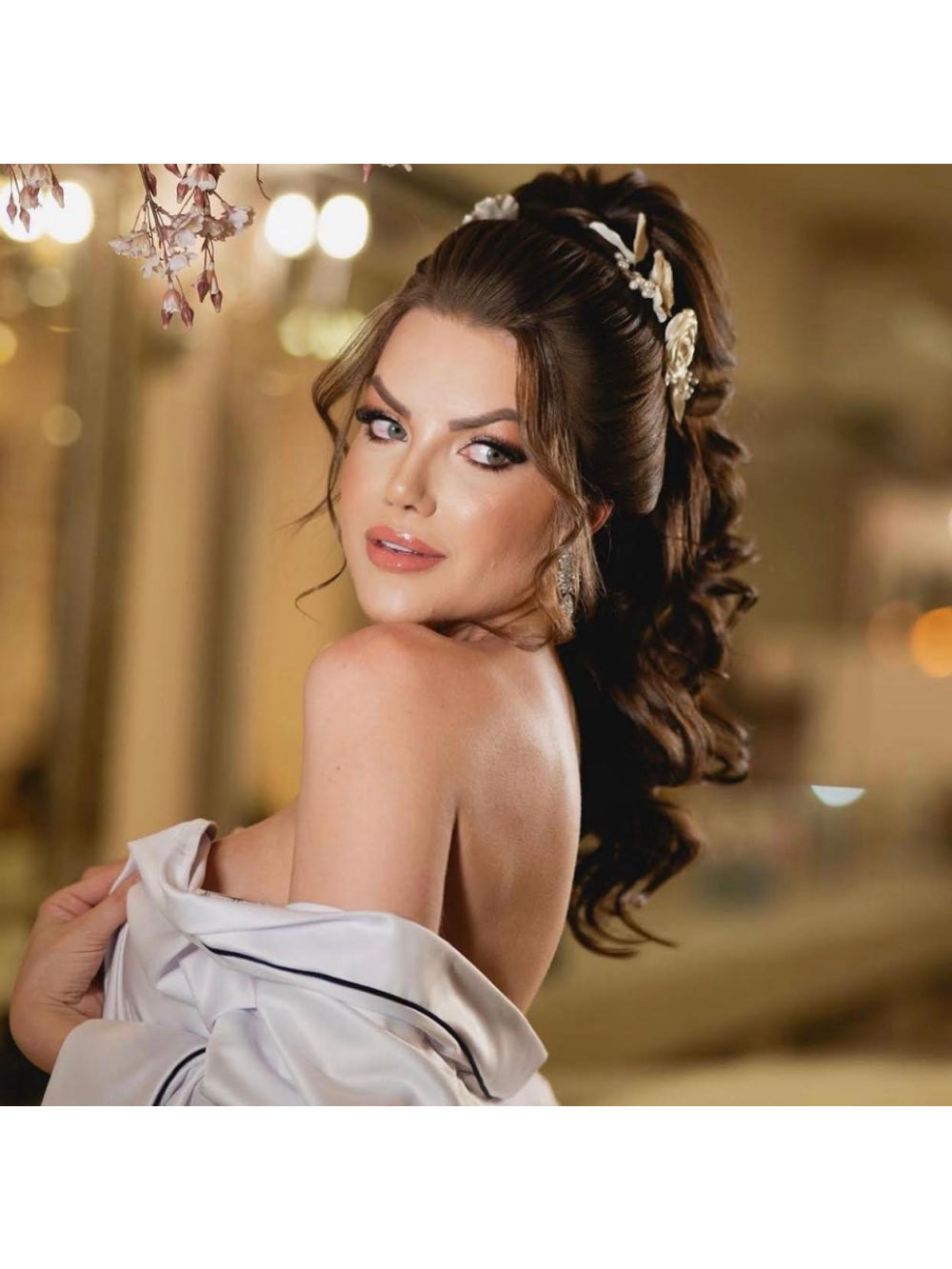 Pente de Noiva Porcelana Fria Perolado Fiancee