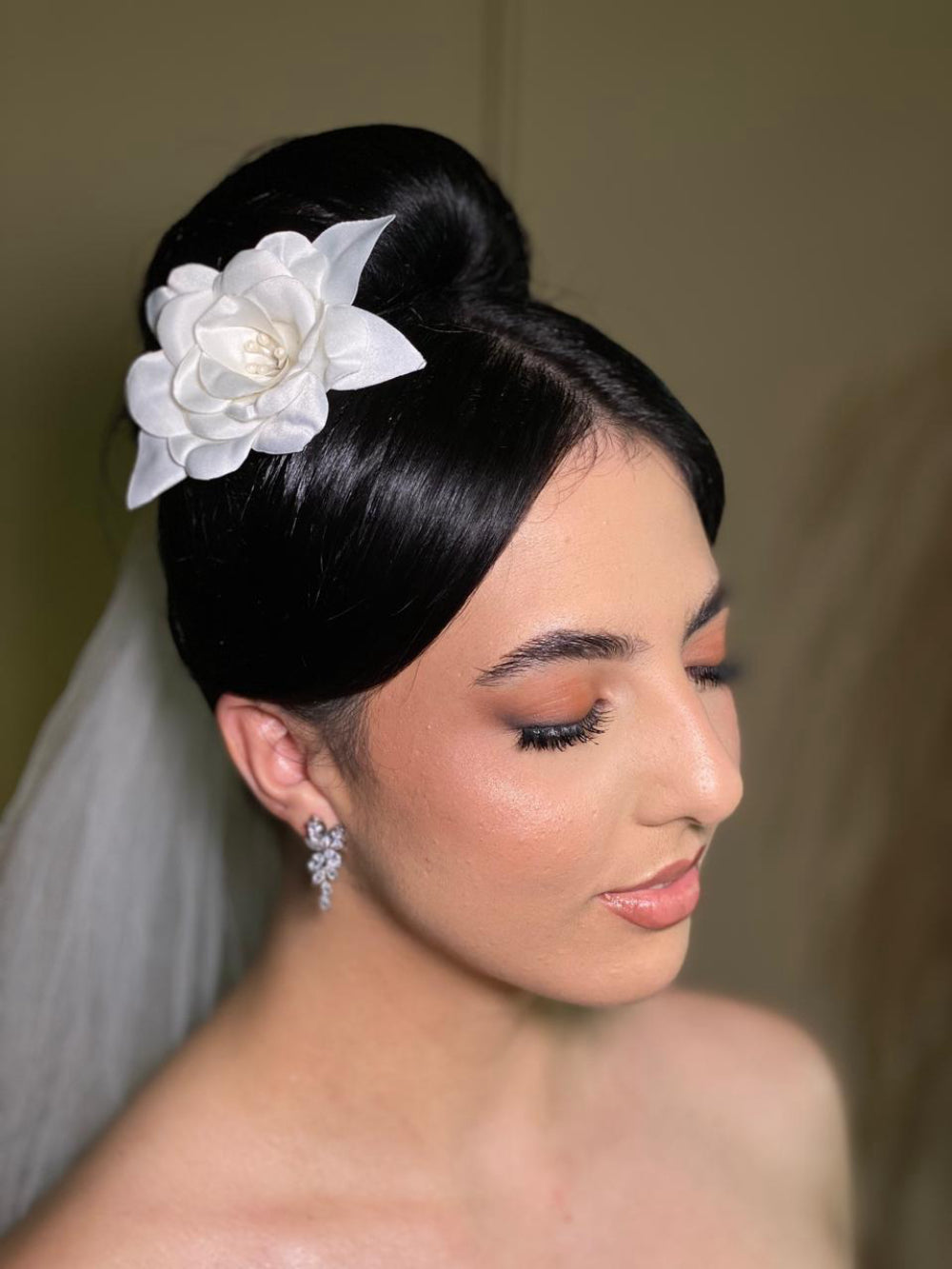 Flor de Cabelo de Noiva Fiancee