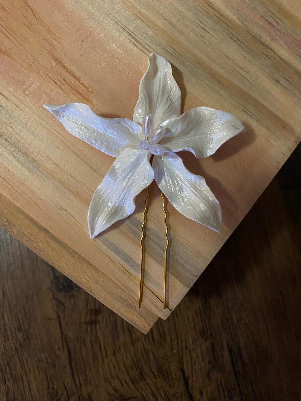 Grampo de cabelo para noivas com estrela Fiancée