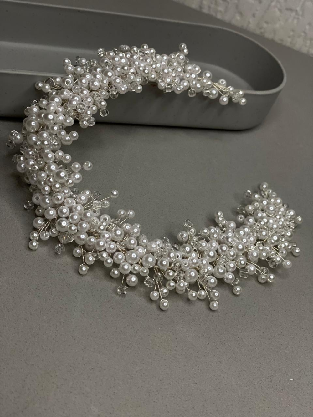 Tiara de Noiva Pérolas Médias Fiancee