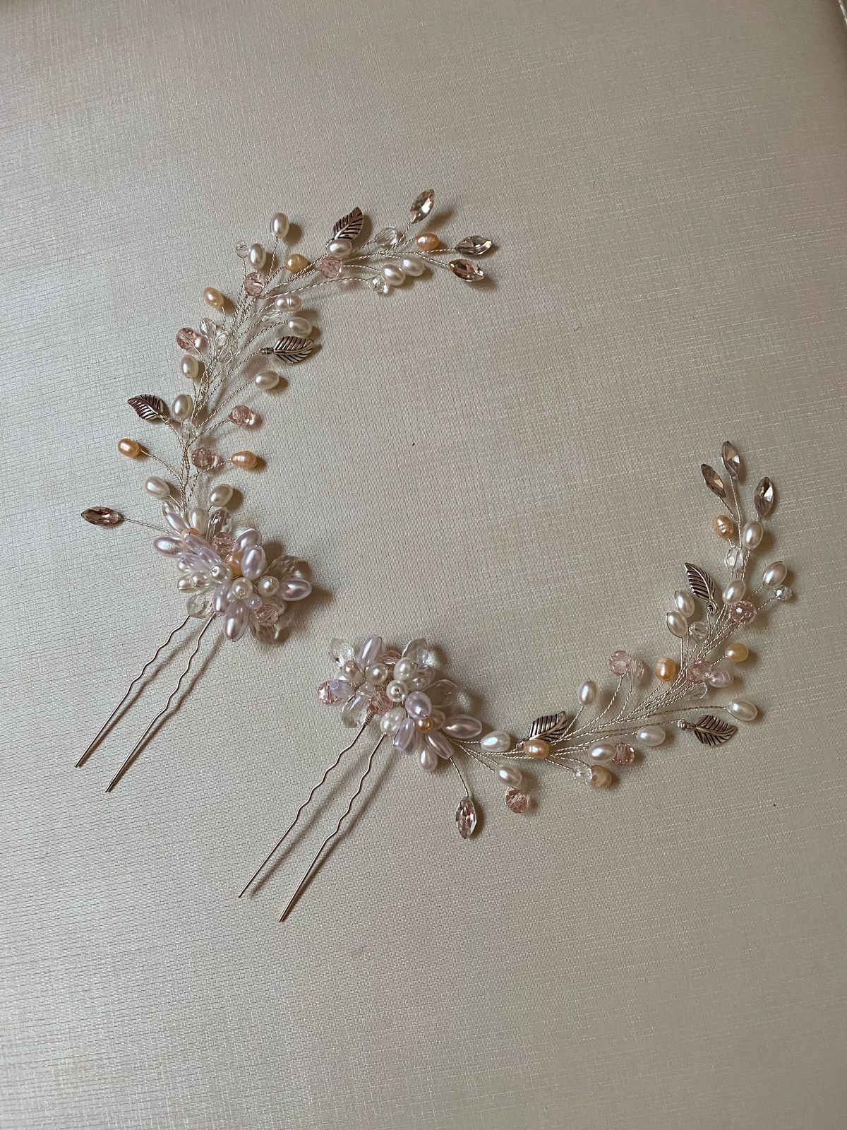 Grampos em pedrarias para noivas Fiancée