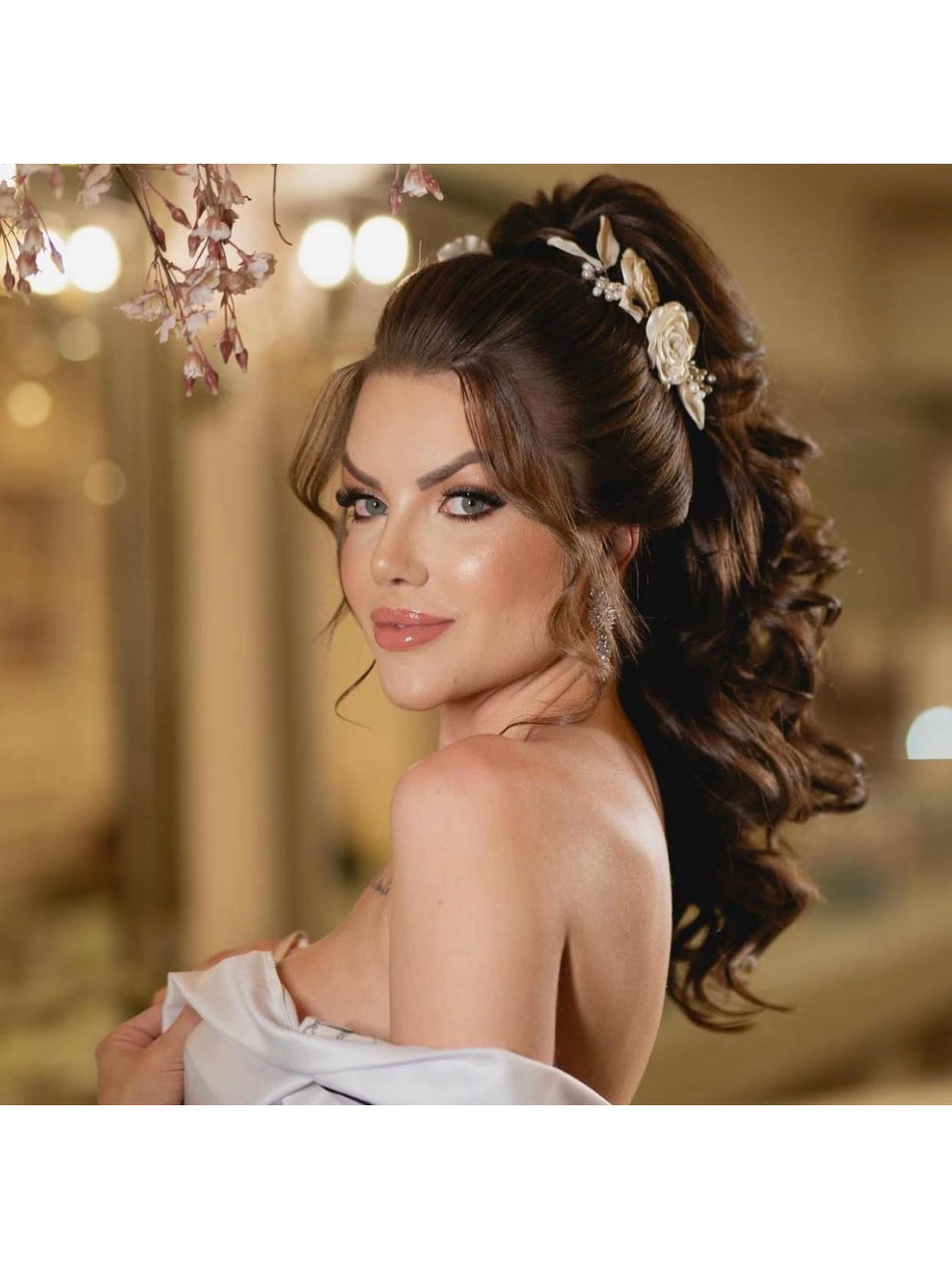 Pente de Noiva Porcelana Fria Perolado Fiancee