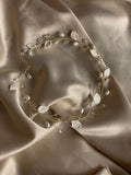 Headband Minimalista com folhas brancas Fiancee