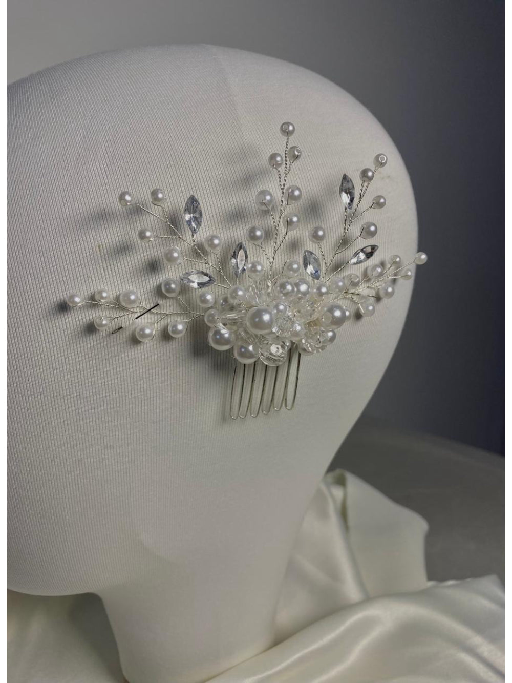 Grinalda de pérolas para noivas românticas Fiancée