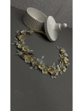 Tiara Head Band de Noiva Floral Dourado Fiancee