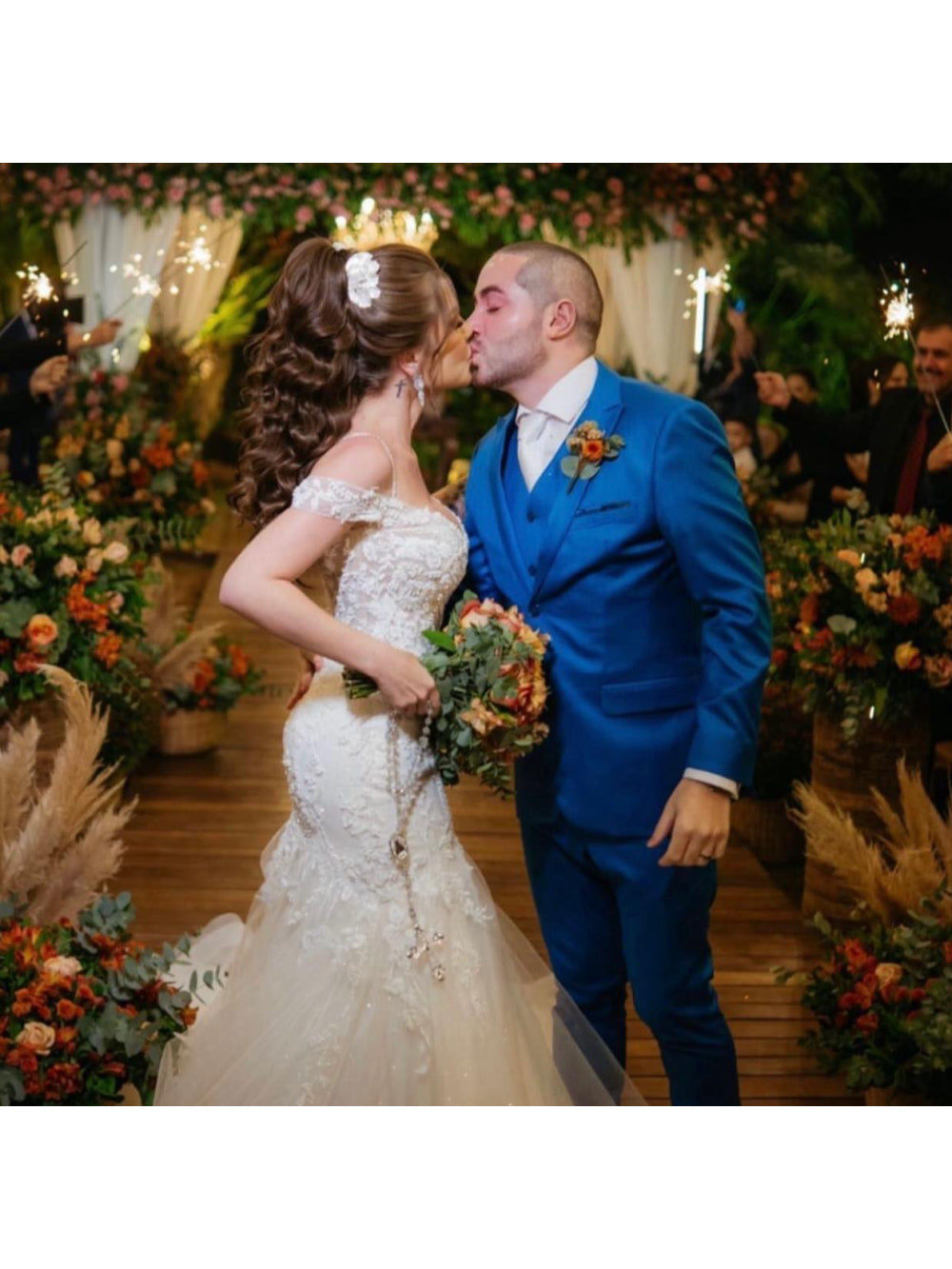 Pente floral Fiancee Fiancee