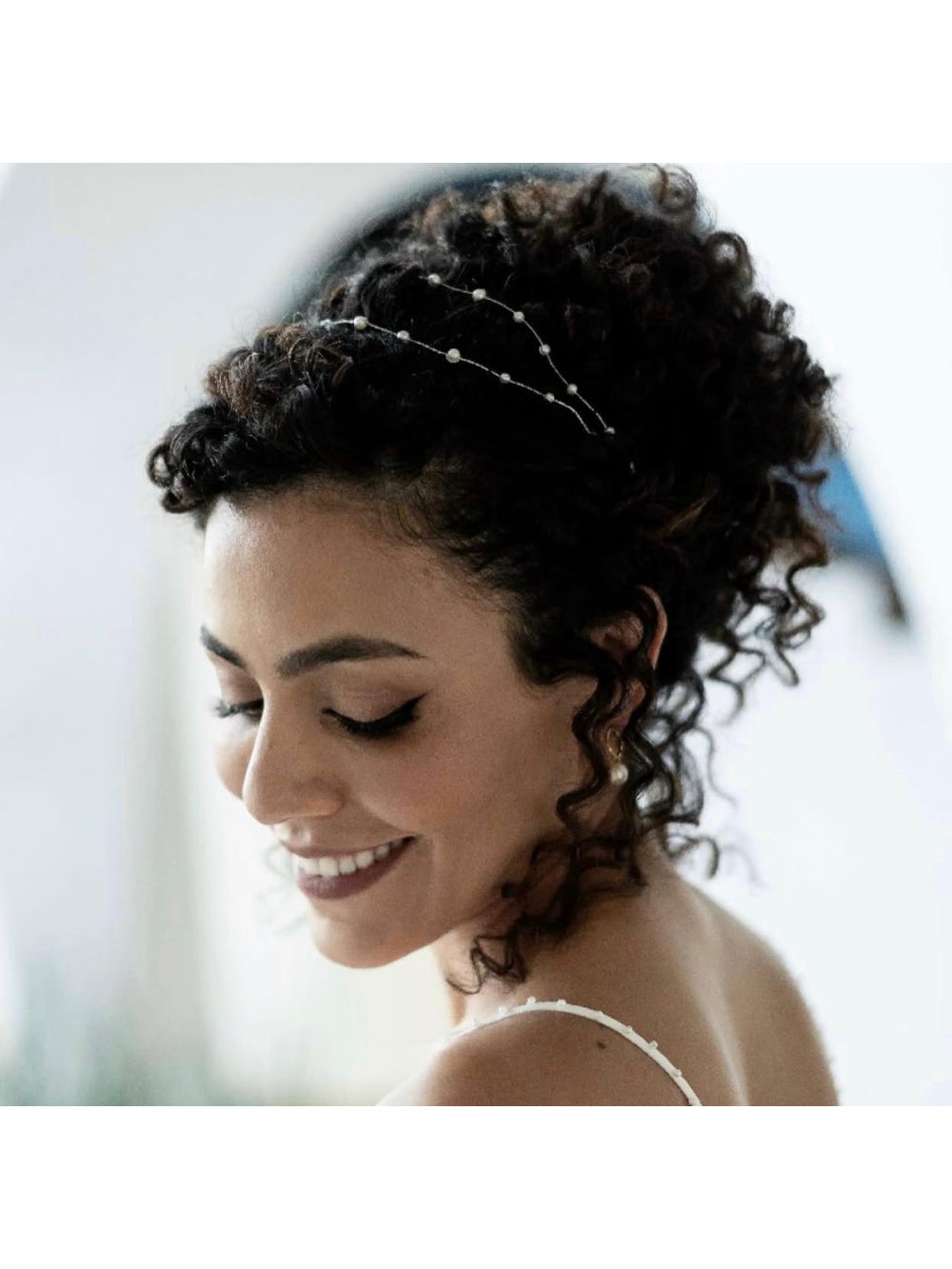 Headband duplo de pérolas Fiancee