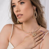 Conjunto Brinco e Anel Marina Viviane Galbas