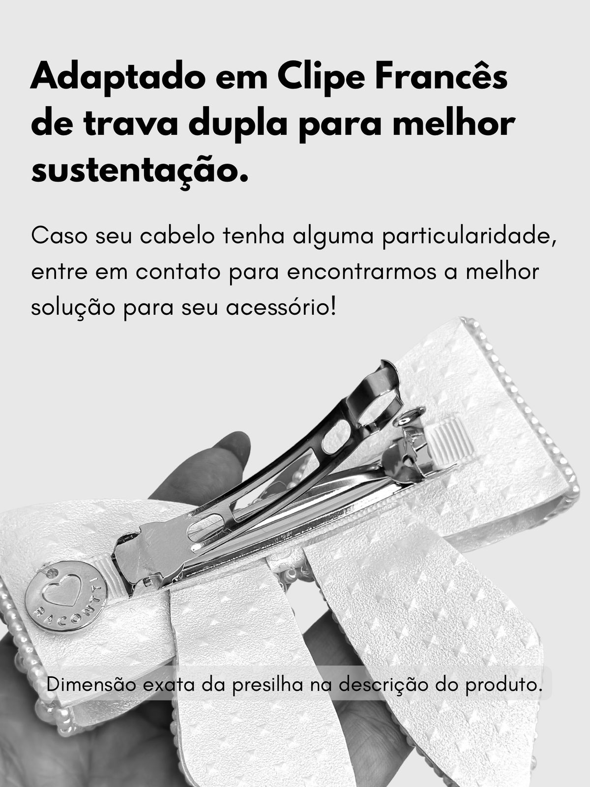 Laço de Cabelo de Noiva com pedrarias Elisa - Racontti Bride Atelier