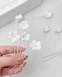 Kit Grampos PIns flores de 5 pétalas (8 pins)