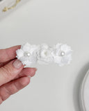Hair Clip presilha Flores para daminhas off white