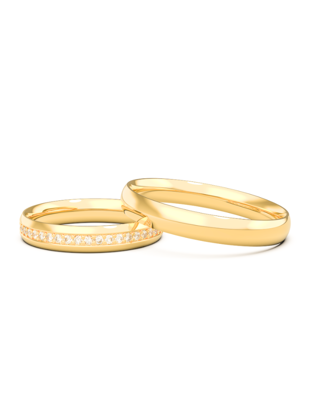 Par Aliança Casamento 3mm Ouro 18K Terracota Neumond joias