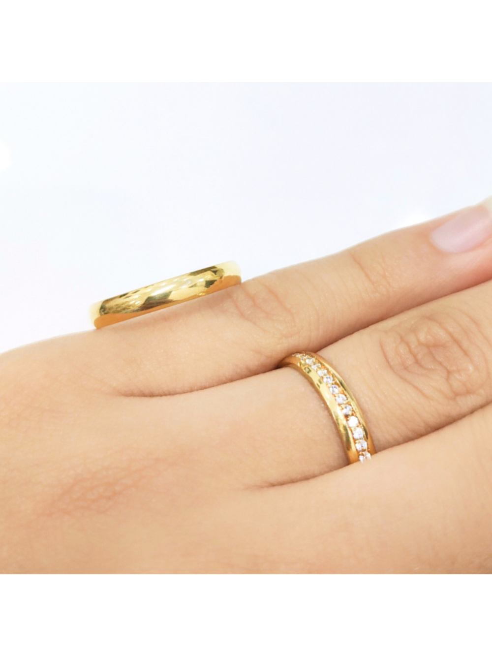 Par Aliança Casamento 3mm Ouro 18K Terracota Neumond joias