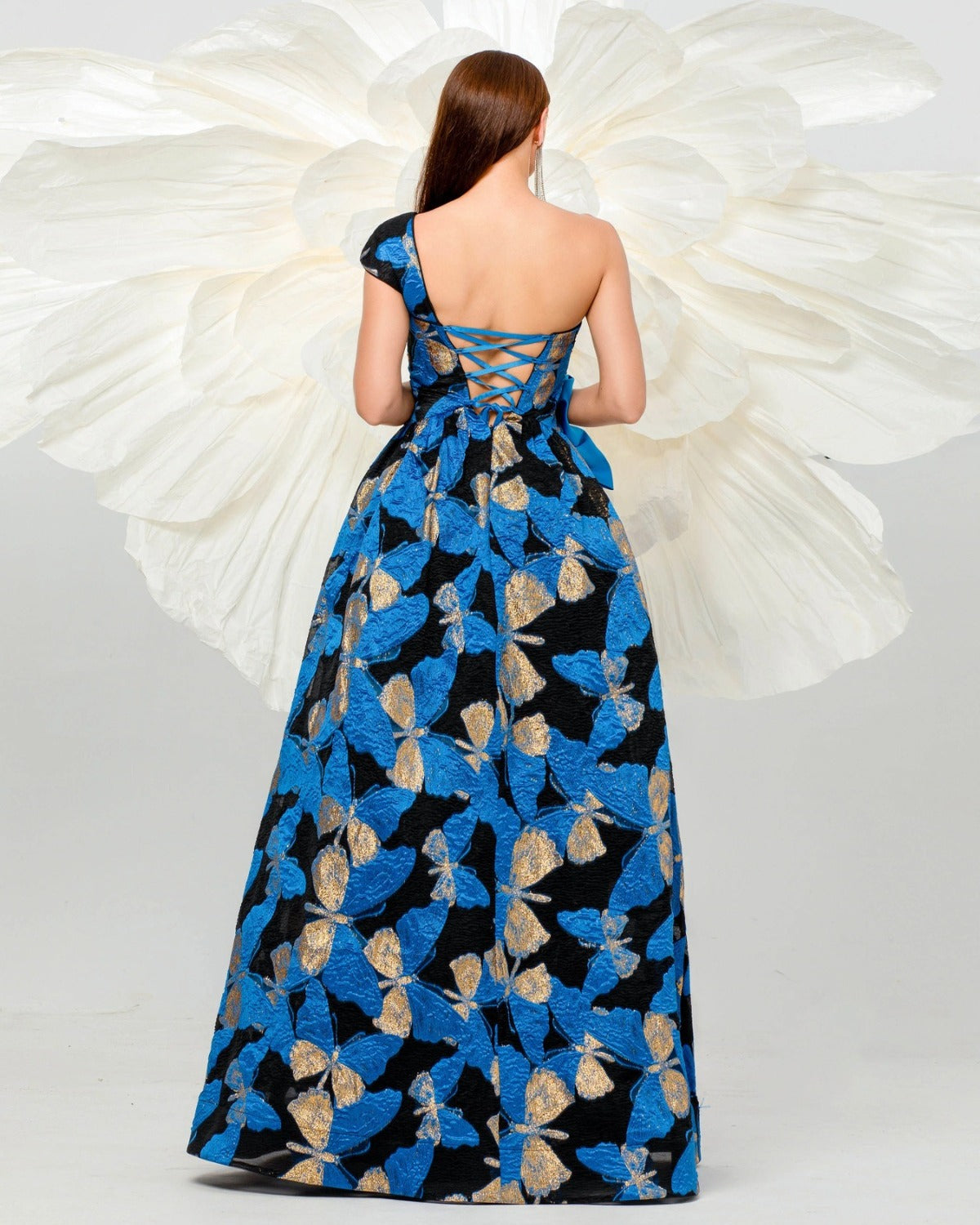 Vestido de Festa Longo Azul Royal Agatha Amallu Oficial