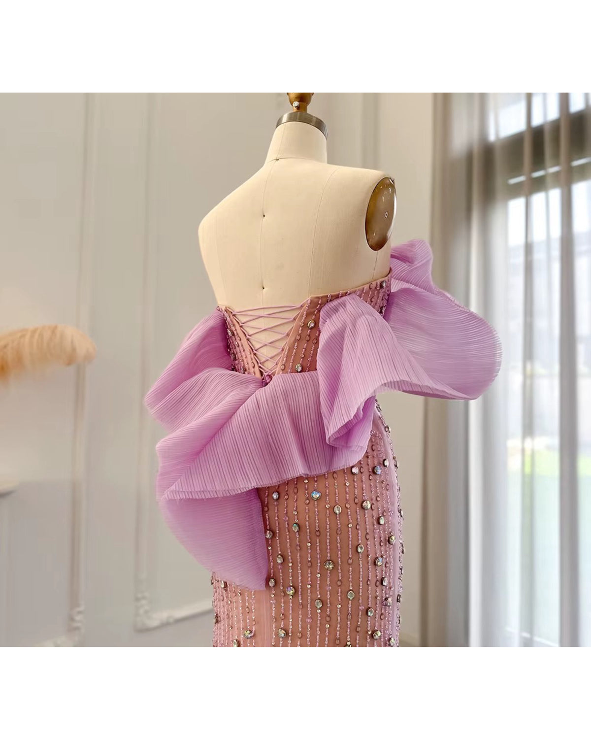 Vestido de Festa Longo Forro Longo Lilás Lia Amallu Oficial