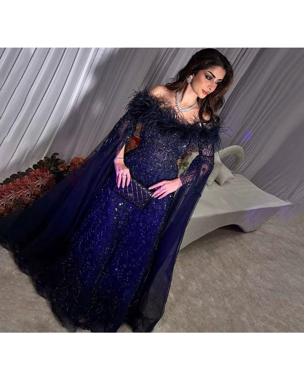 Vestido de Festa Longo Bordado Carol Amallu Oficial