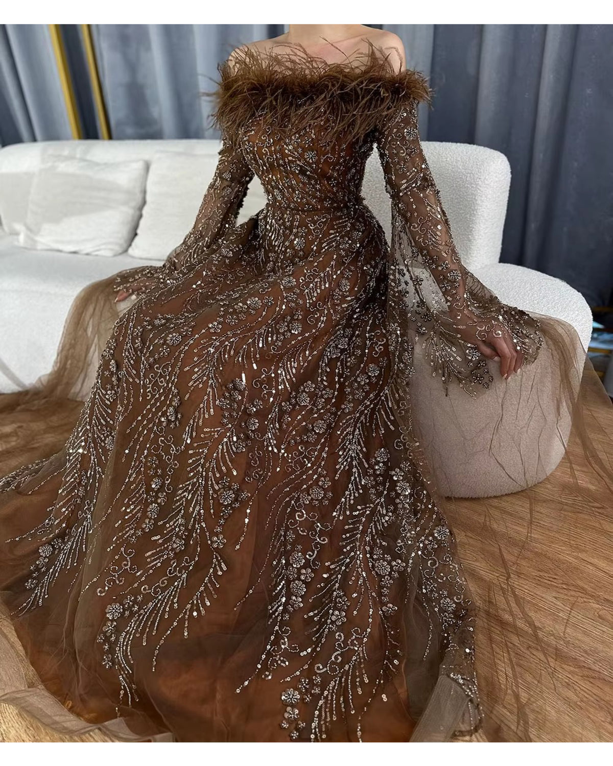 Vestido de Festa Longo Bordado Carol Amallu Oficial