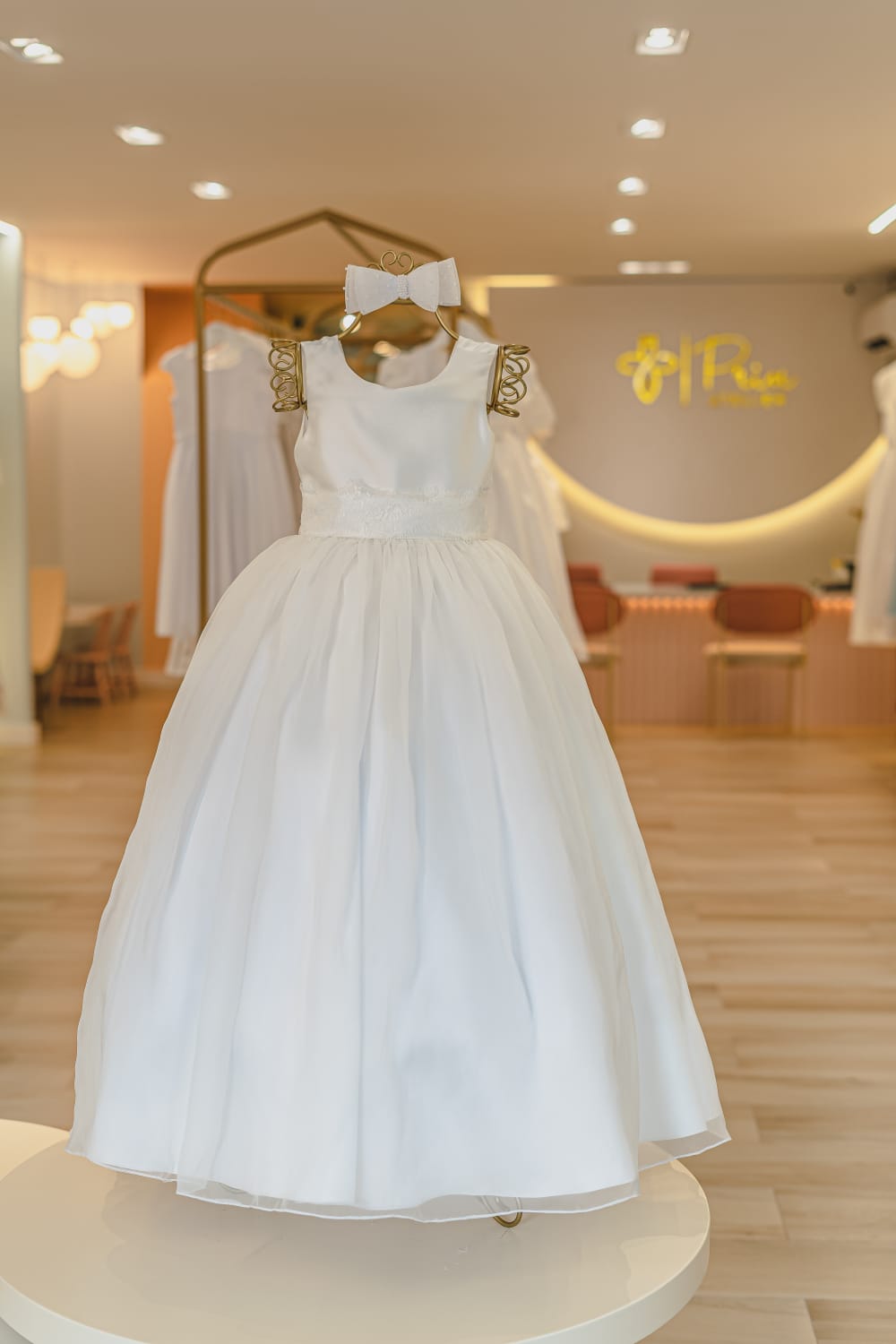 Vestido de Dama Raquel com Organza Prin Atelier