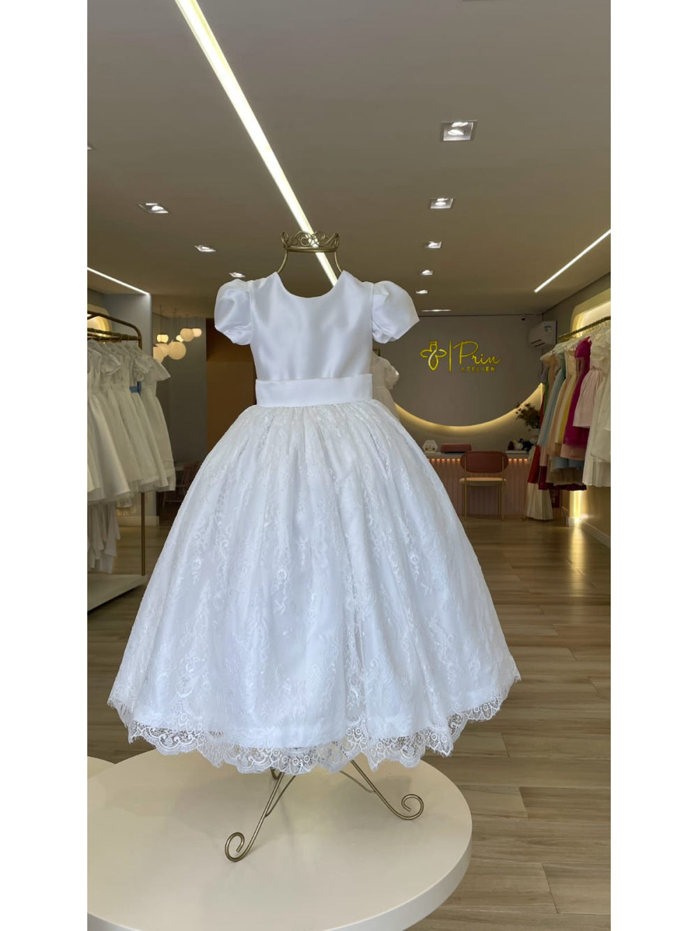 Vestido de Dama Sofia com Renda Prin Atelier