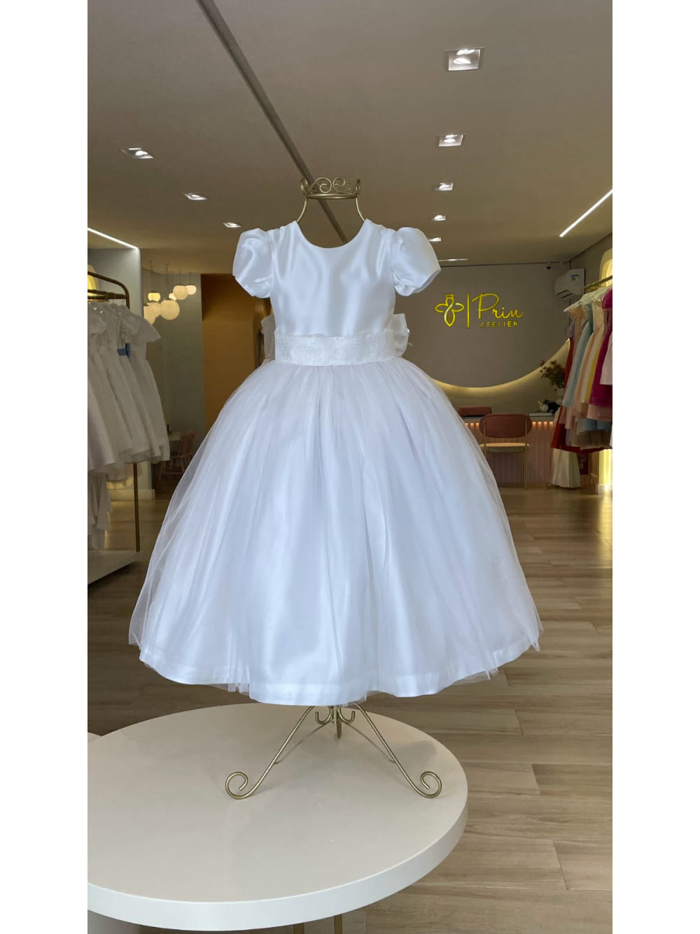Vestido de Dama Sofia com Tule Prin Atelier