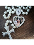 Terço De Noiva Personalizado Com Iniciais Dos Noivos Ateliê Fiore