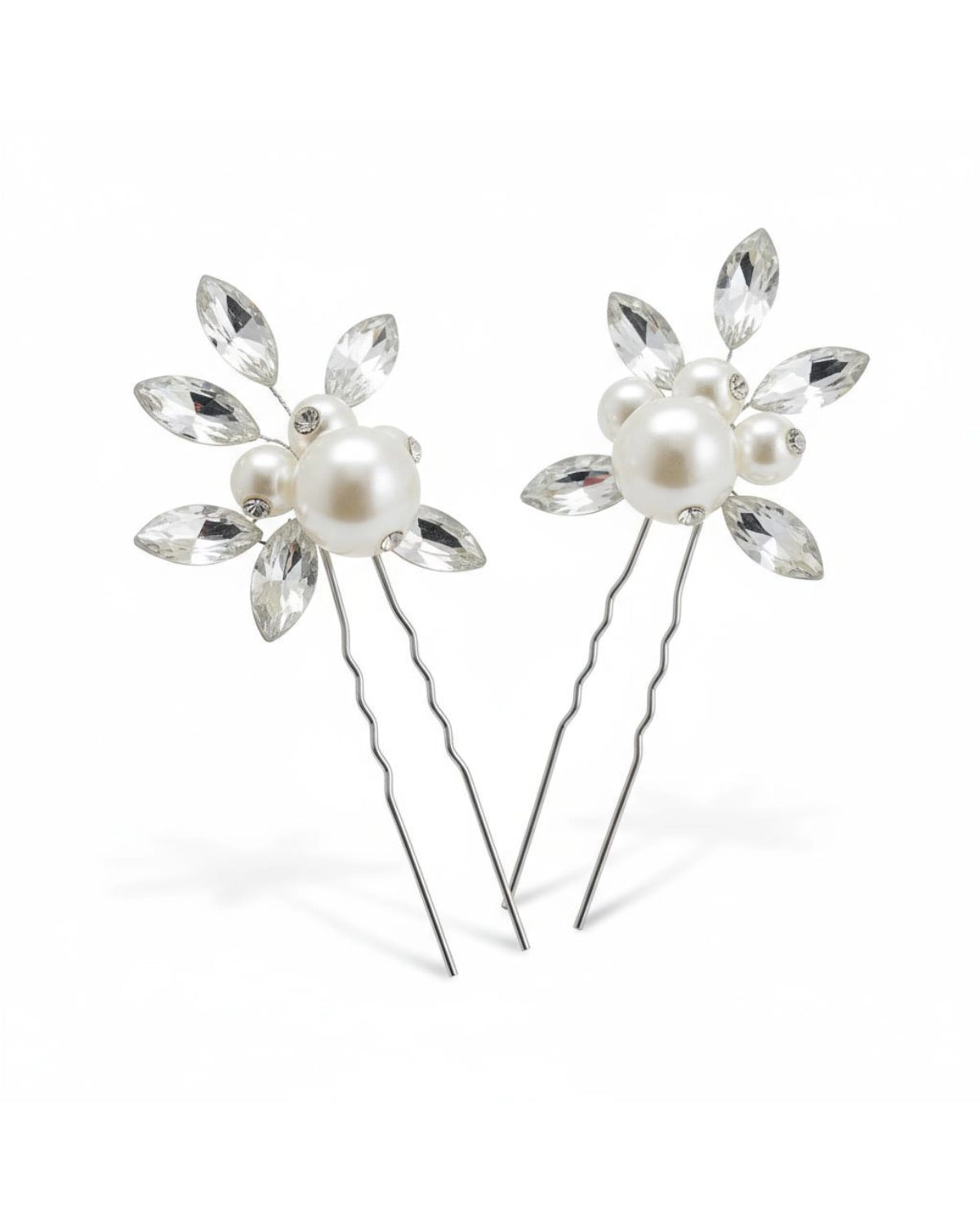 Duo Grampos Lara Pérolas e Zircônias Realeza Acessórios