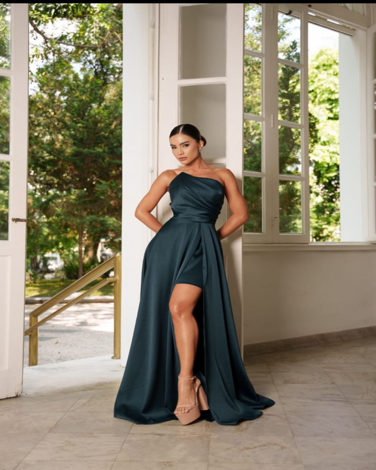 Vestido de Festa Tecido Prada Galla Dress